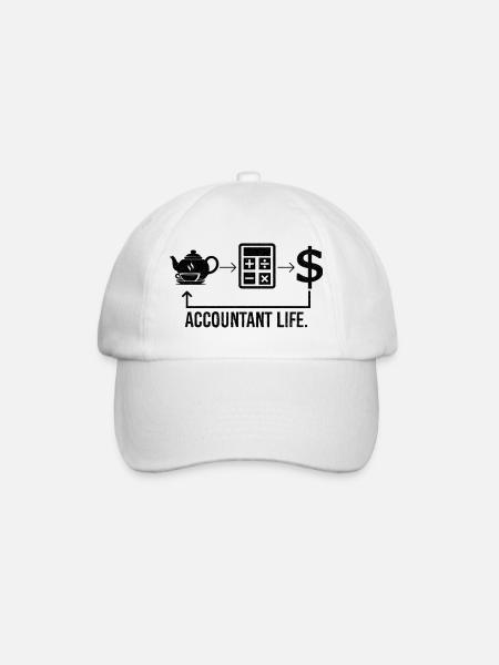 accountant life - Basebollkeps - vit/vit