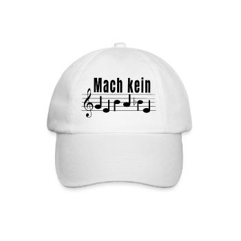 Mach kein Gehabe - Notenschrift für Musiker - Baseballkappe - Weiß/Weiß - Vorne