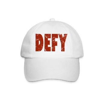 Widerstand hat Stil – DEFY Urban Design - Baseballkappe - Weiß/Weiß - Vorne