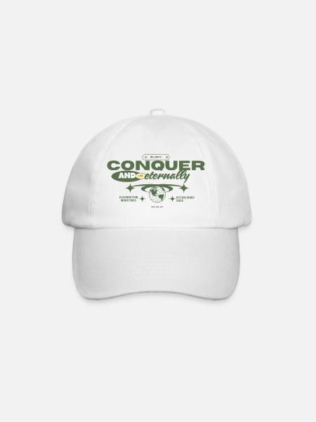 Conquer - Baseball Cap - white/white