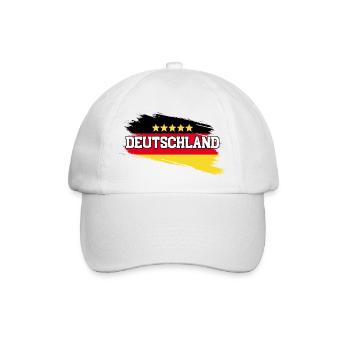 Deutschland 5 Sterne - Baseballkappe - Weiß/Weiß - Vorne