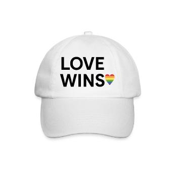 Love Wins Rainbow Heart Design - Baseball Cap - white/white - Front