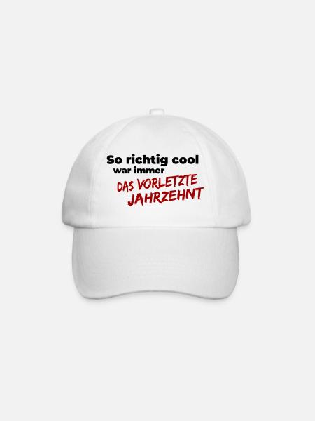 das vorletzte Jahrzehnt - Baseballkappe - Weiß/Weiß