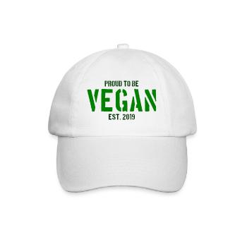 Végétalien - Veganerin - Veganer - Casquette classique - blanc/blanc - Devant