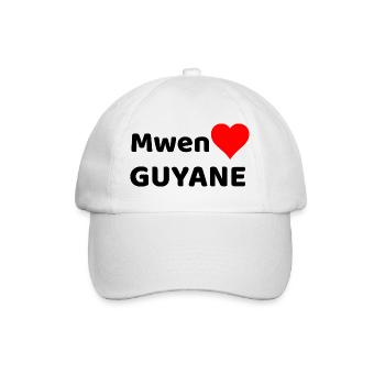 Mwen enmé Guyane - J'aime la Guyane - Casquette classique - blanc/blanc - Devant