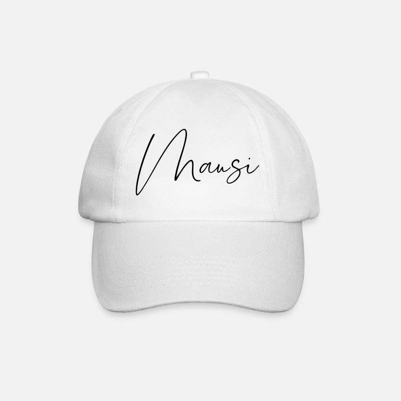 Mausi / Conception de l’écriture manuscrite - Casquette classique - blanc/blanc