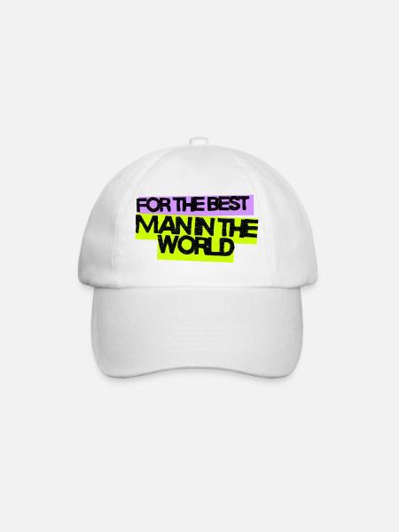 For the best man in the world - Baseballkappe - Weiß/Weiß