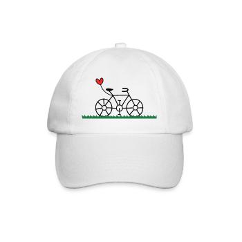 VÉLO. CYCLISME. GO GREEN. ECOLOGIE. ENVIRONNEMENT. - Casquette classique - blanc/blanc - Devant