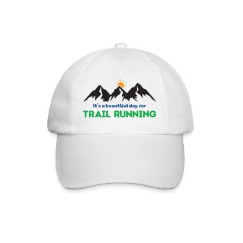 C’est une belle journée pour le trail running - Casquette classique - blanc/blanc - Devant