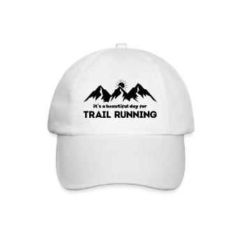 C’est une belle journée pour le trail running - Casquette classique - blanc/blanc - Devant