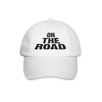 On The Road Bold Typography Design - Baseball Cap - white/white - Front