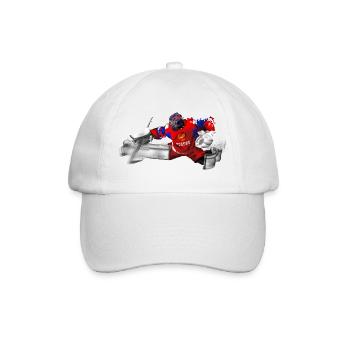 eishockey torwart - Baseball Cap - white/white - Front