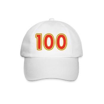 100. 100 ANS. 100e ANNIVERSAIRE. ANNIVERSAIRE 100  - Casquette classique - blanc/blanc - Devant