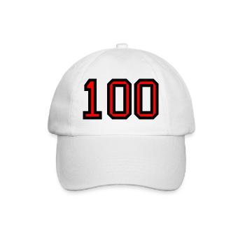 100. 100 ANS. 100e ANNIVERSAIRE. ANNIVERSAIRE 100  - Casquette classique - blanc/blanc - Devant