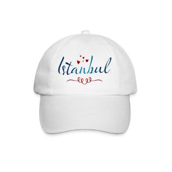 Creative Istanbul quote with hearts Istanbul Türk - Baseball Cap - white/white - Front