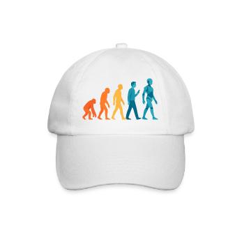 Evolution zum Roboter Outline - Baseballkappe - Weiß/Weiß - Vorne
