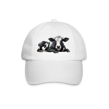 Kuh - Baseballkappe - Weiß/Weiß - Vorne
