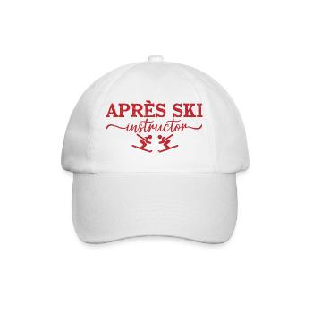 Après Ski Instructor Skilehrer - Baseballkappe - Weiß/Weiß - Vorne
