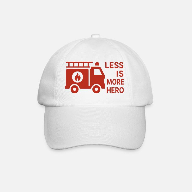 Firefighters - Less is more Hero - Baseball Cap - white/white