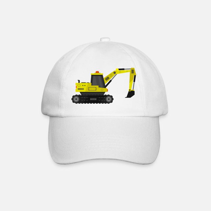 Bagger - Baseballkappe - Weiß/Weiß