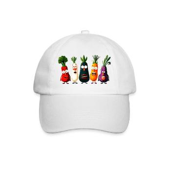 vegetables - Baseball Cap - white/white - Front