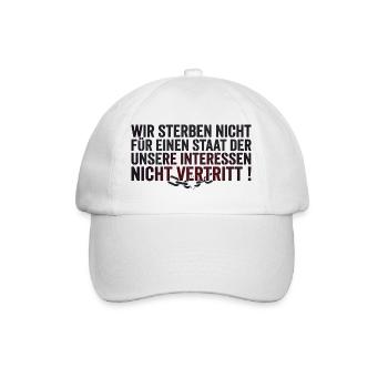 Protest Statement - Baseball Cap - white/white - Front