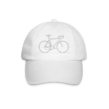 Aero Rennrad Linie Elegant Radsport Biker - Baseballkappe - Weiß/Weiß - Vorne