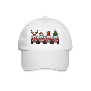 Tracteur Père Noël Lumières de Noël - Casquette classique - blanc/blanc - Devant