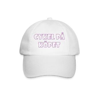 Bicycle in the Bargain – Conception de texte - Casquette classique - blanc/blanc - Devant