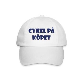 Bicycle in the Bargain – Conception de texte - Casquette classique - blanc/blanc - Devant