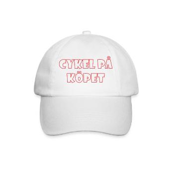 Bicycle in the Bargain – Conception de texte - Casquette classique - blanc/blanc - Devant