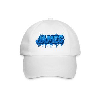Graffiti JOHN Name Geschenk Ideal druckbar auf - Baseballkappe - Weiß/Weiß - Vorne
