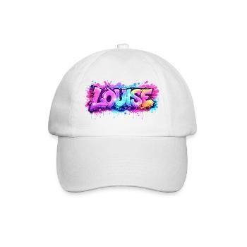 Graffiti  LOUISE Prénom cadeau idéal imprimable su - Casquette classique - blanc/blanc - Devant