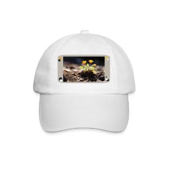 Flower in sunlight - Baseball Cap - white/white - Front