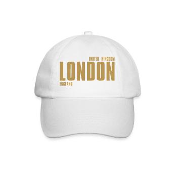 London Gold Lettering - Baseball Cap - white/white - Front