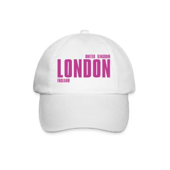 Pink London Typography T-shirt - Casquette classique - blanc/blanc - Devant