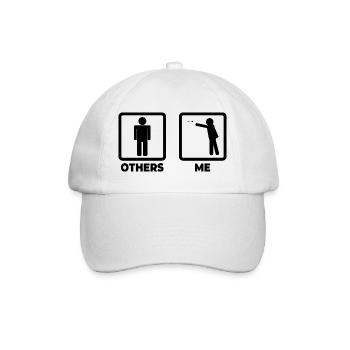 Ich als Dartspieler - Baseballkappe - Weiß/Weiß - Vorne
