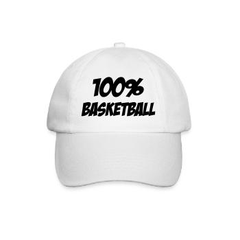 100% Basketball – Energie-Leidenschaftsfeld - Baseballkappe - Weiß/Weiß - Vorne