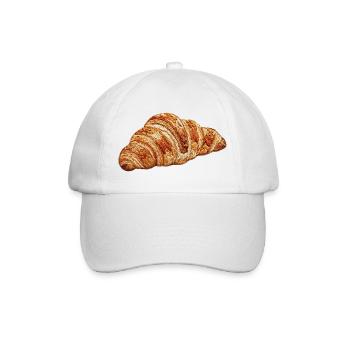 Croissant brodé (imprimé) - Casquette classique - blanc/blanc - Devant
