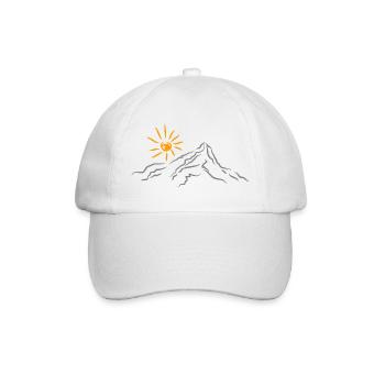 Paysage naturel montagneux - Casquette classique - blanc/blanc - Devant