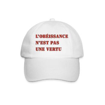 OBEDIENCE IS NOT A VIRTUE - Baseball Cap - white/white - Front