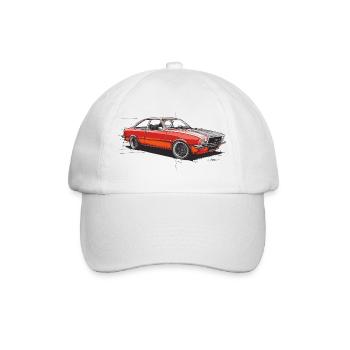 Red Vintage Coupe Car - Baseball Cap - white/white - Front