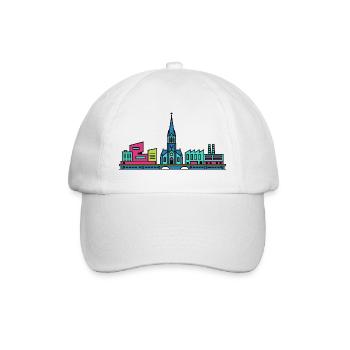 Silhouette de la ville de Tilburg Église Saint-Joseph Art - Casquette classique - blanc/blanc - Devant