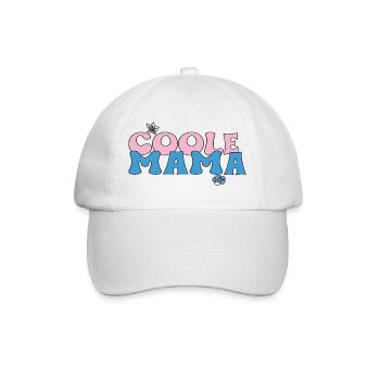 Coole Mama  - Baseballkappe - Weiß/Weiß - Vorne