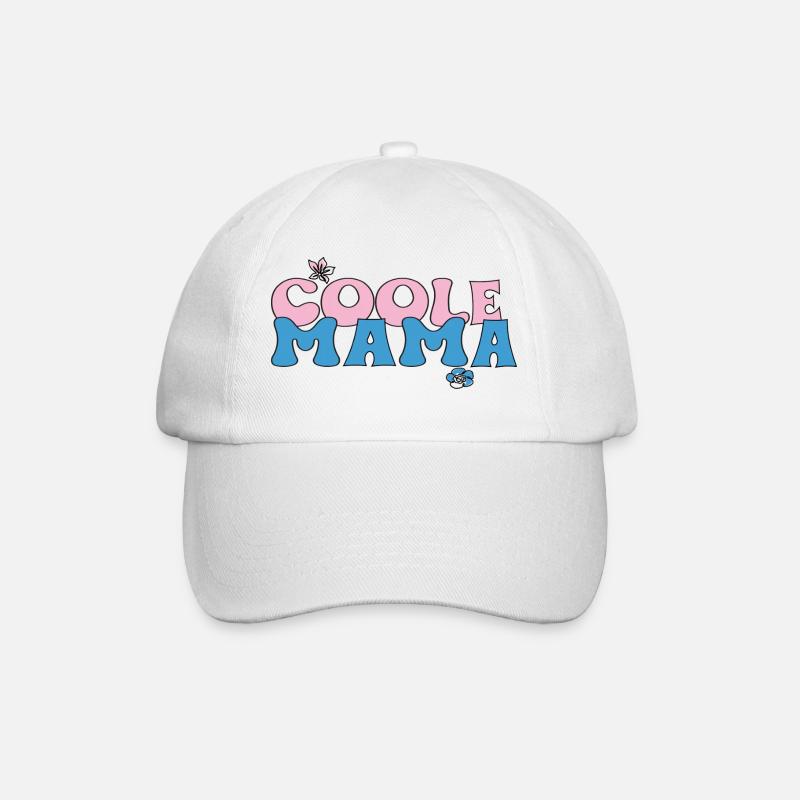 Coole Mama - Baseballkappe - Weiß/Weiß