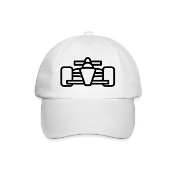 voiture de course - Casquette classique - blanc/blanc - Devant