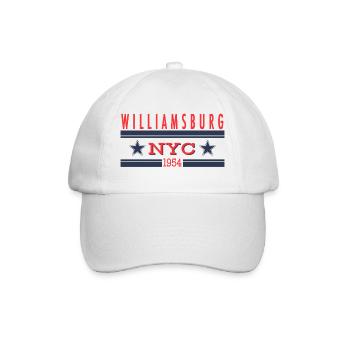 Williamsburg NYC 1954 Retro - Baseballkappe - Weiß/Weiß - Vorne