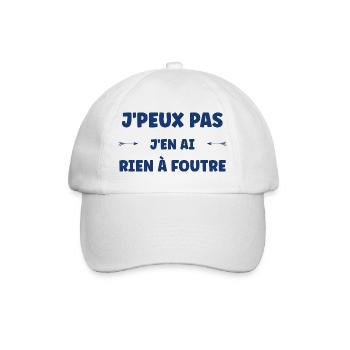 I don't give a damn - Baseball Cap - white/white - Front