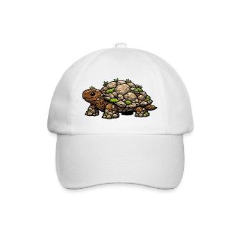 Erdeschildkröte – Tier aus Natur - Baseballkappe - Weiß/Weiß - Vorne
