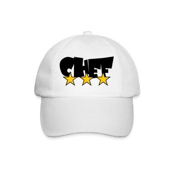 Chef Étoilé : Design 3 Étoiles Gastronomie - Casquette classique - blanc/blanc - Devant
